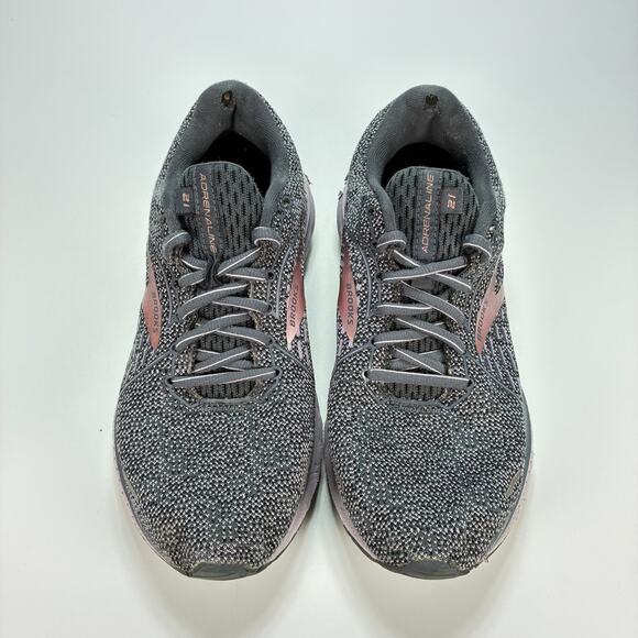 Brooks Adrenaline GTS 21 Wide Dark Gray Running Shoes 1203291D528 Women's Size 8 - Picture 3 of 13